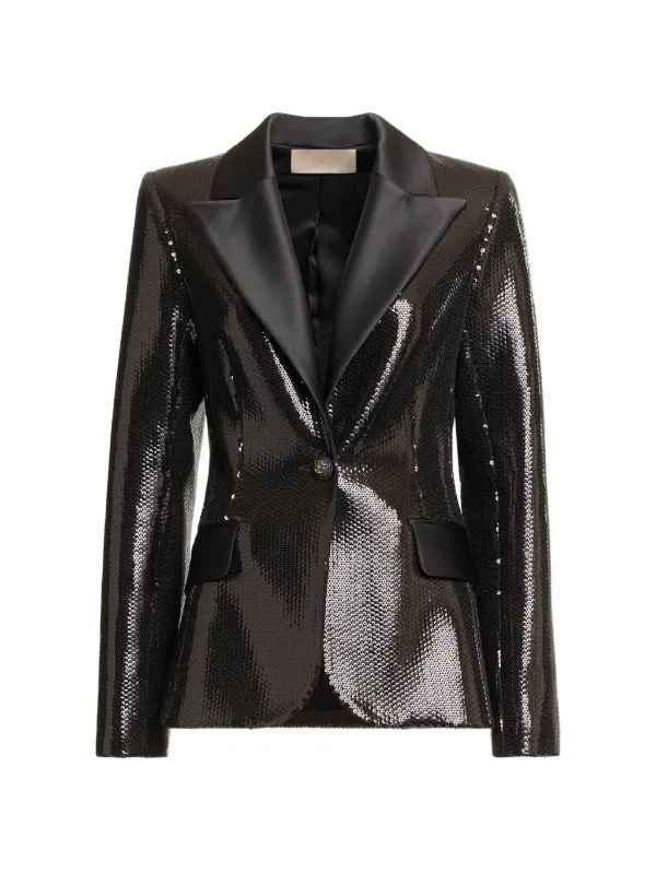 Elie Saab Sequin-embellishment Blazer in Black