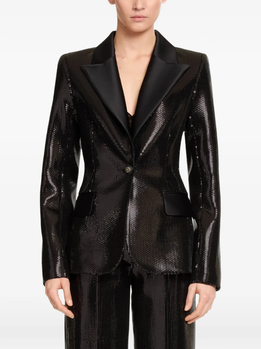 Elie Saab Blazer verfraaid met pailletten Zwart