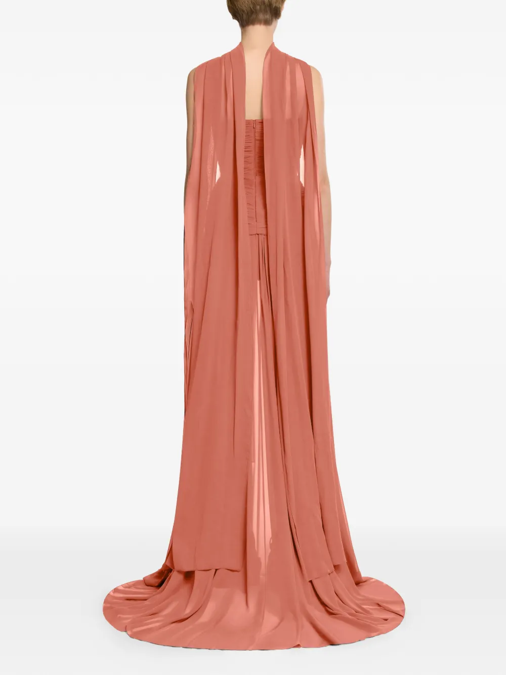  Elie Saab Silk Maxi Dress - Pink 