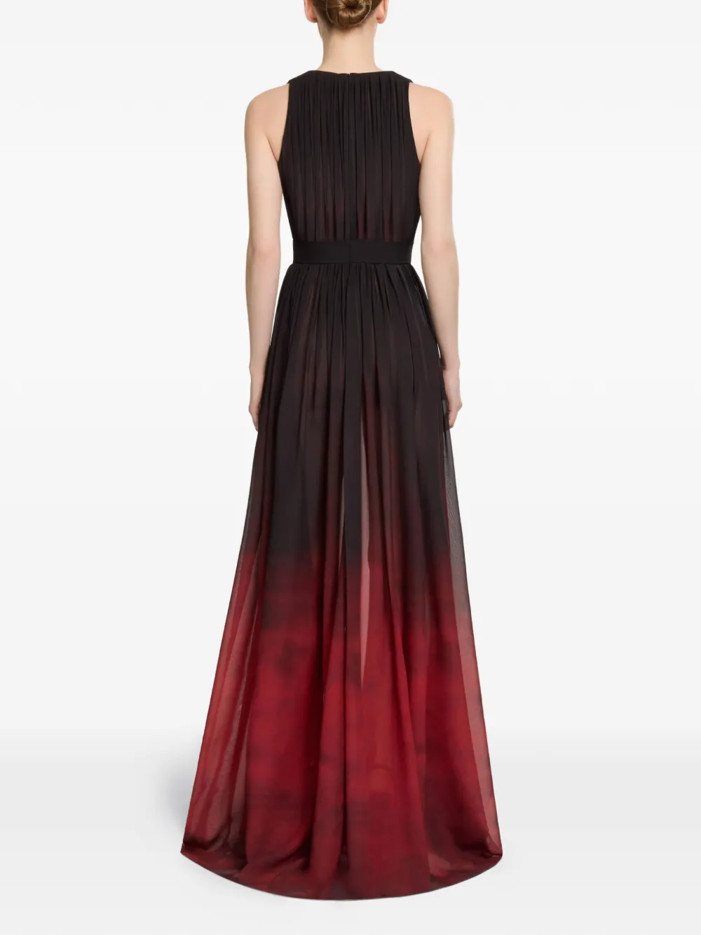 Elie Saab Maxi-jurk met kleurverloop Zwart