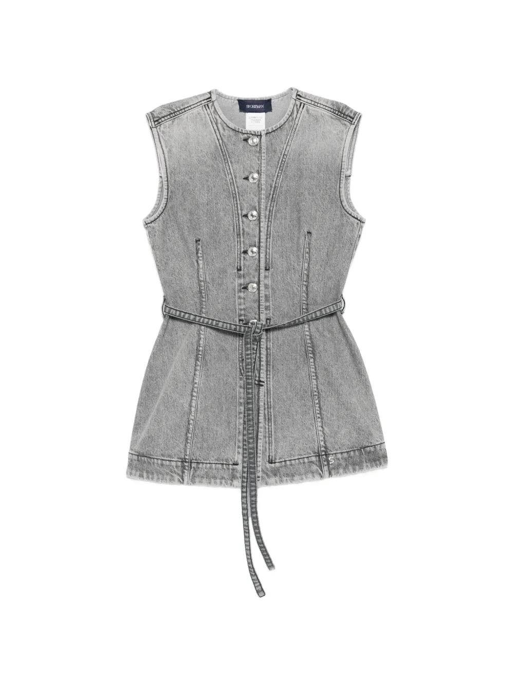 Sportmax belt-detail vest - Grau