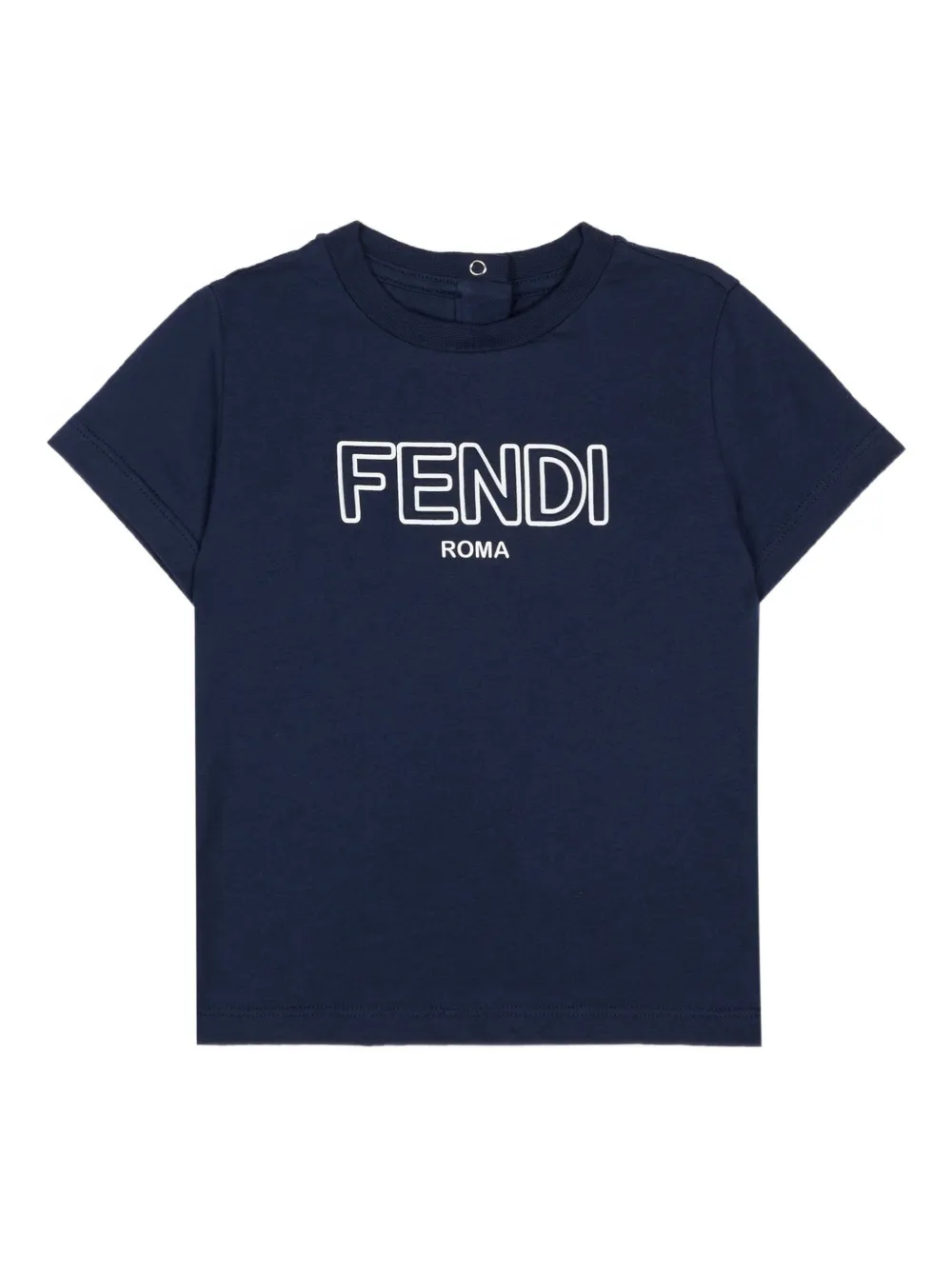 Fendi Kids logo-print T-shirt - Blu