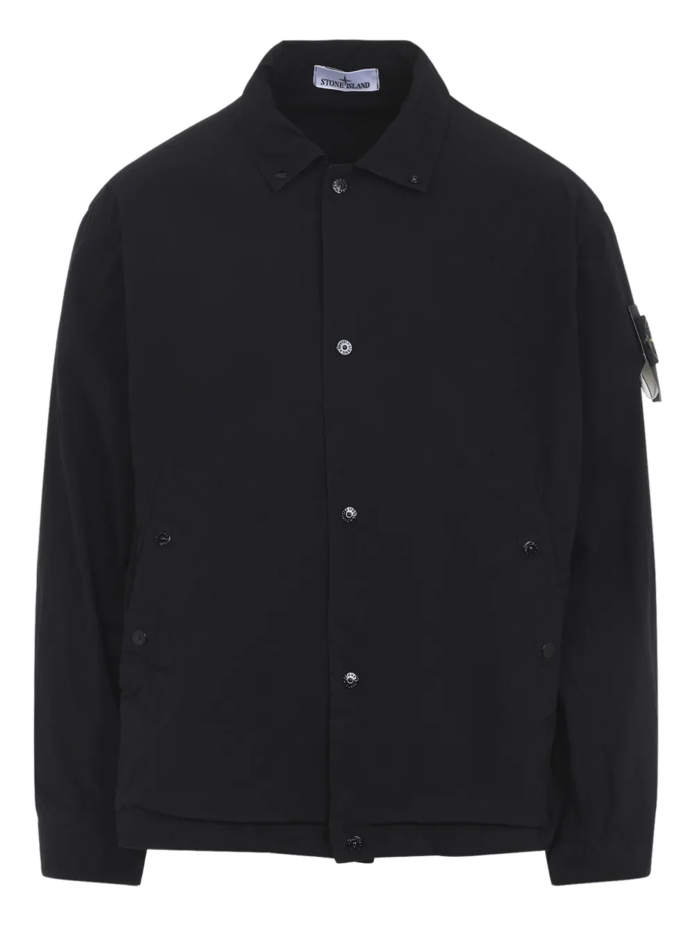 Stone Island logo-patch shirt jacket - Nero