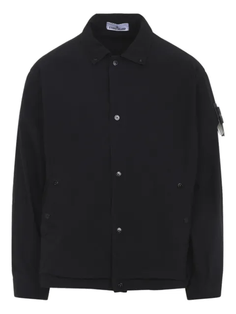 Stone Island sobrecamisa con parche del logo