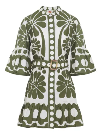 farm rio green and white dress Palermo Belted | Green its a standout piece