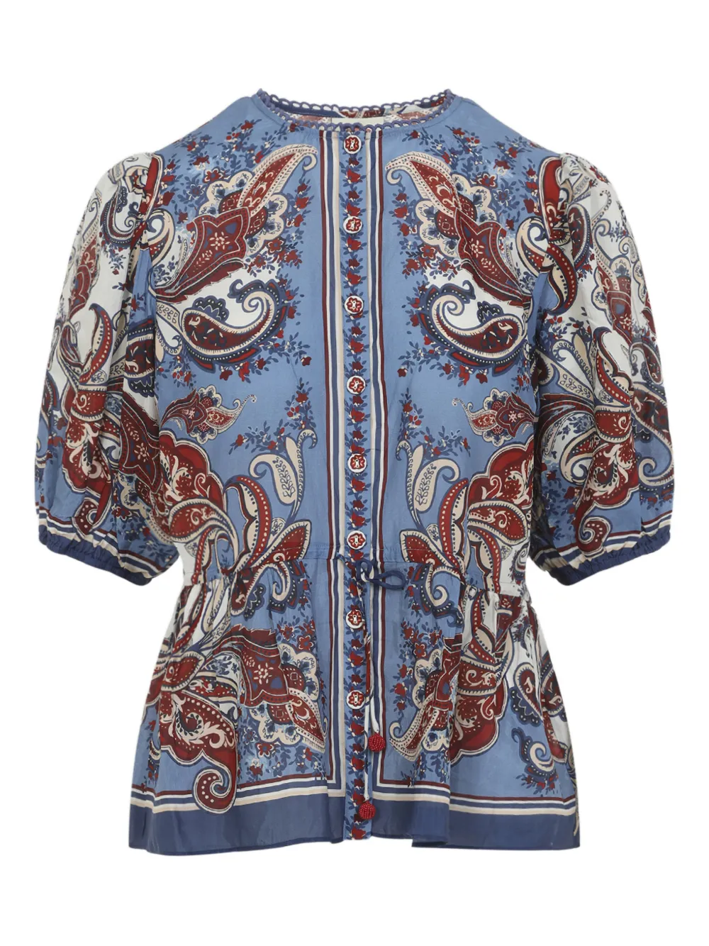 FARM Rio paisley scarf blouse - Blu