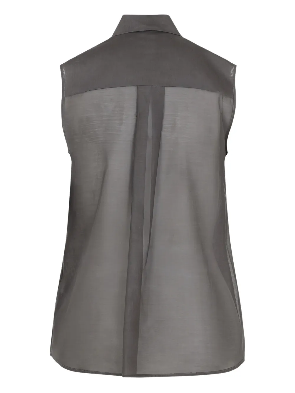 Peserico draped-detail sleeveless blouse - Bruin