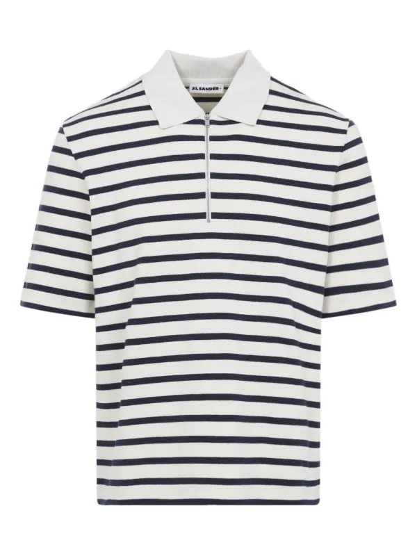 Jil Sander ハーフジップ ポロシャツ | ホワイト | FARFETCH JP
