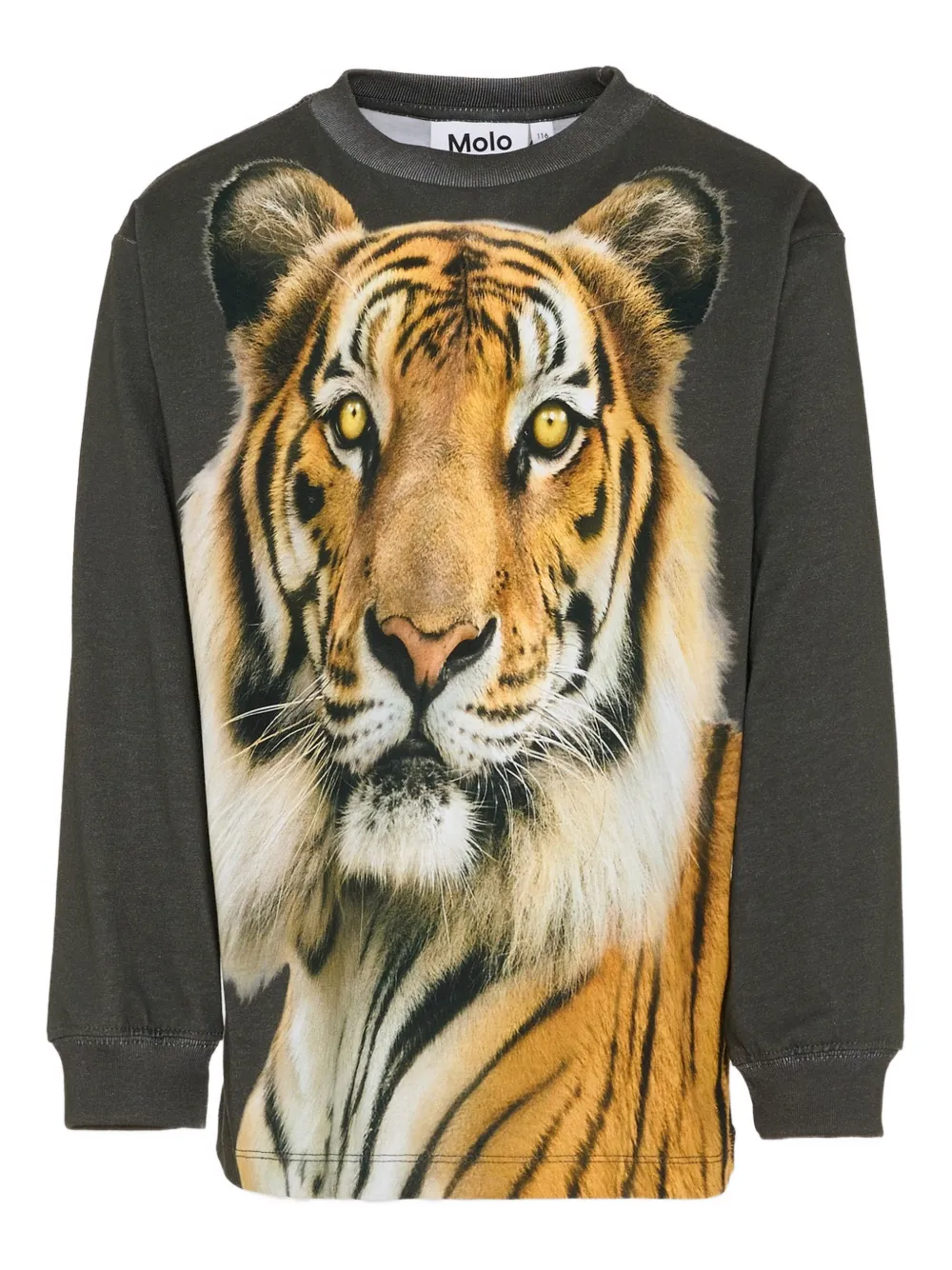 Molo Rube tiger-print long-sleeve T-shirt - Grigio