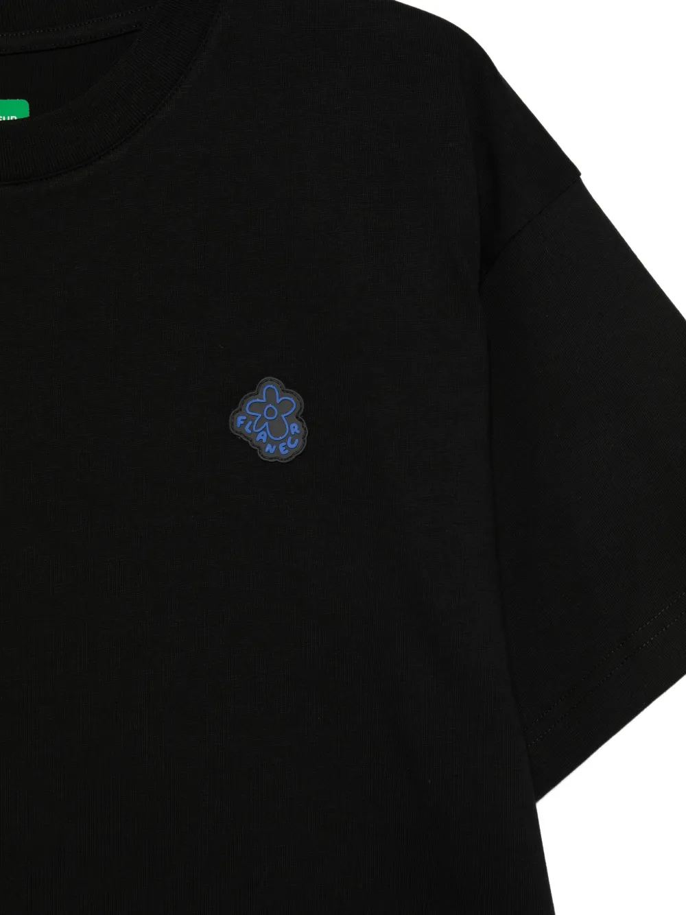  Flâneur Logo-patch T-shirt - Black 