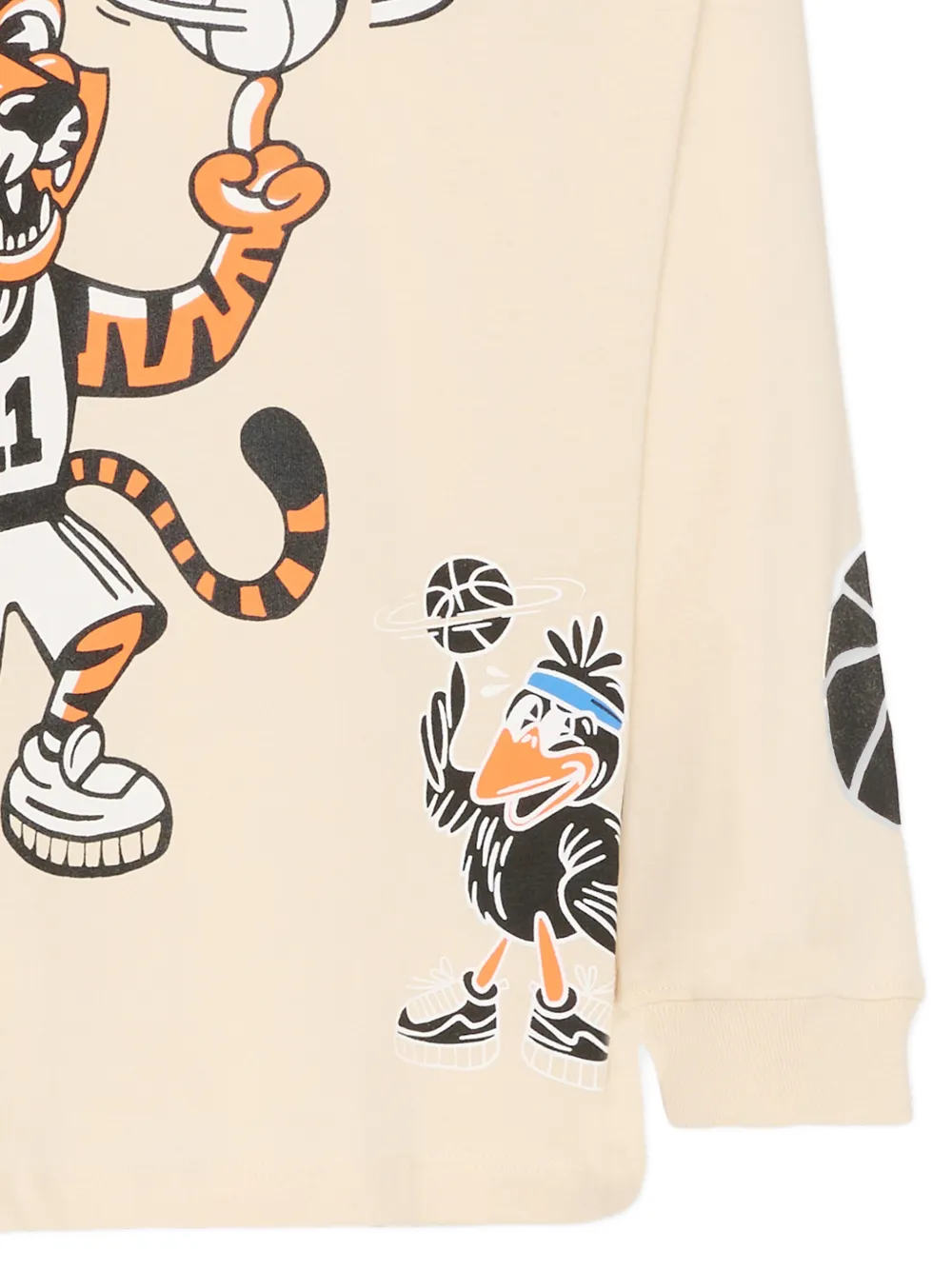Molo Rube T-shirt met print en lange mouwen Beige