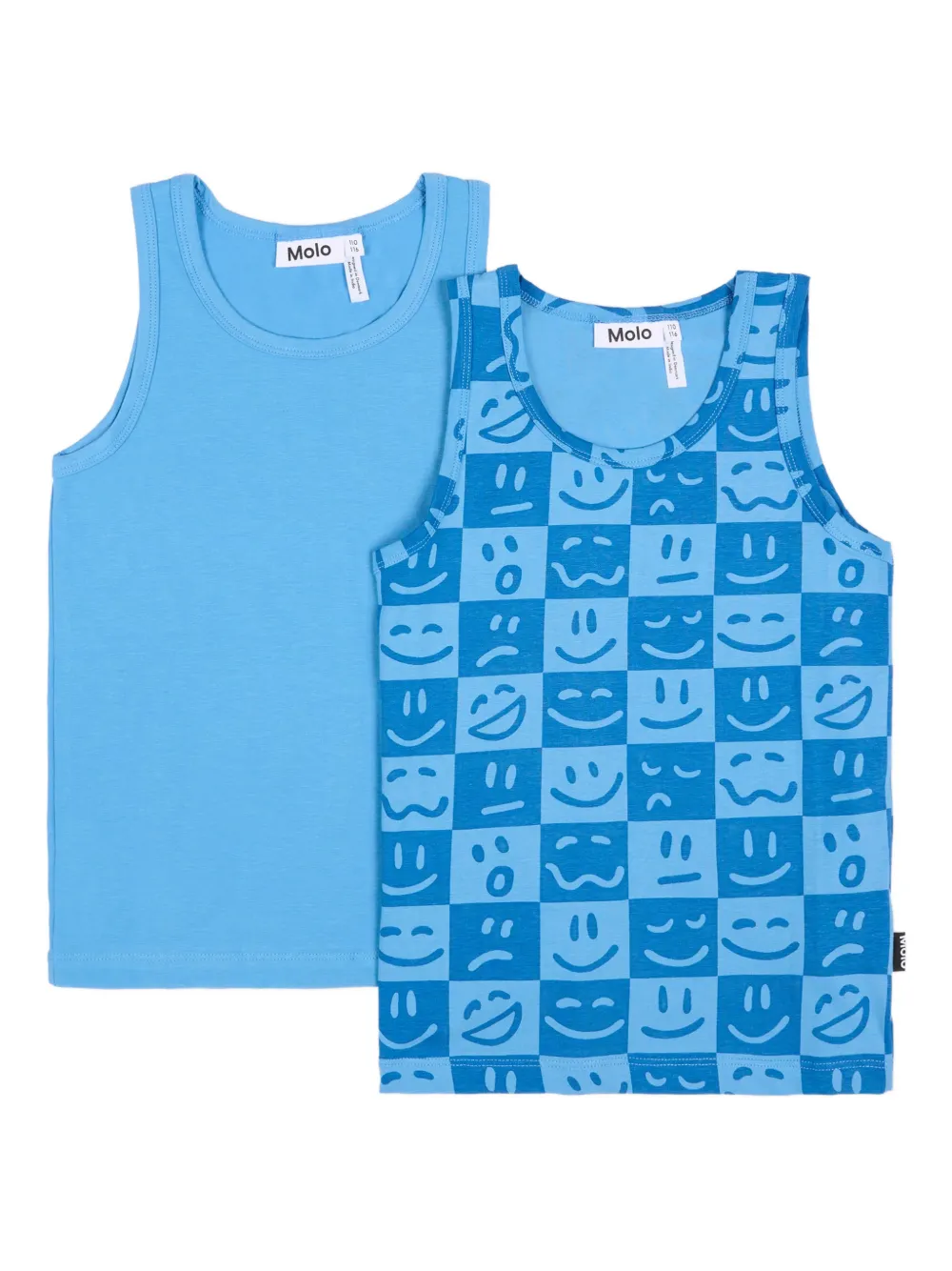 Molo Canotte Jayden con stampa (2 pezzi) - Blu