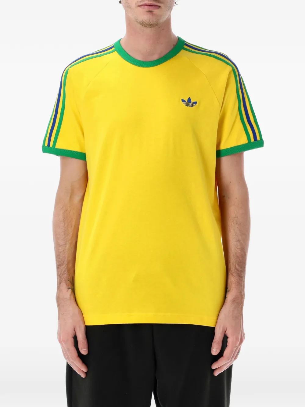 adidas three stripes T-shirt - Giallo