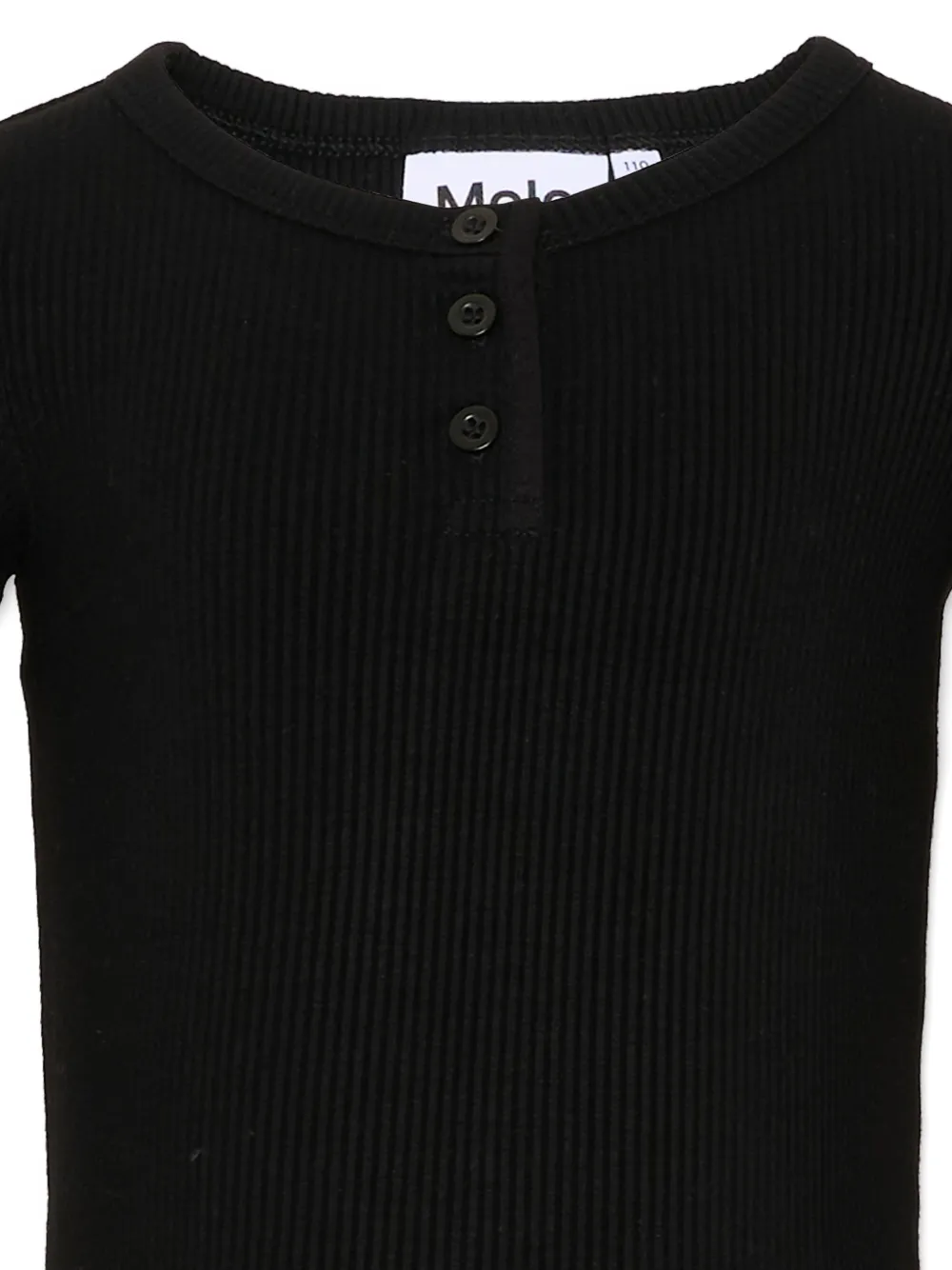  Molo Rubertha Buttoned Long-sleeve T-shirt - Black 
