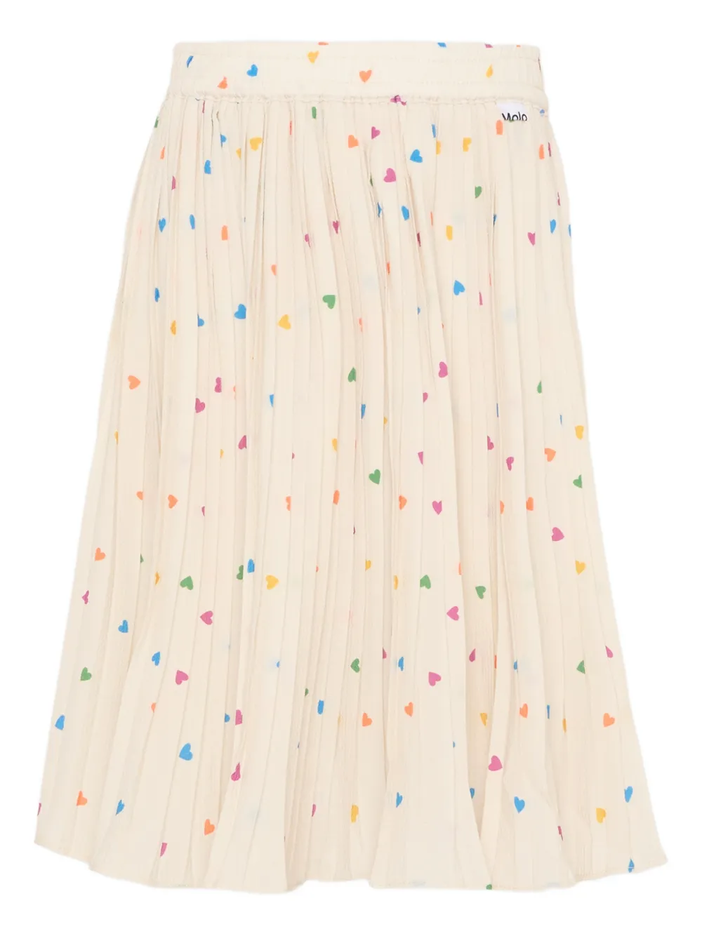 Molo Bess heart-print pleated skirt - Toni neutri