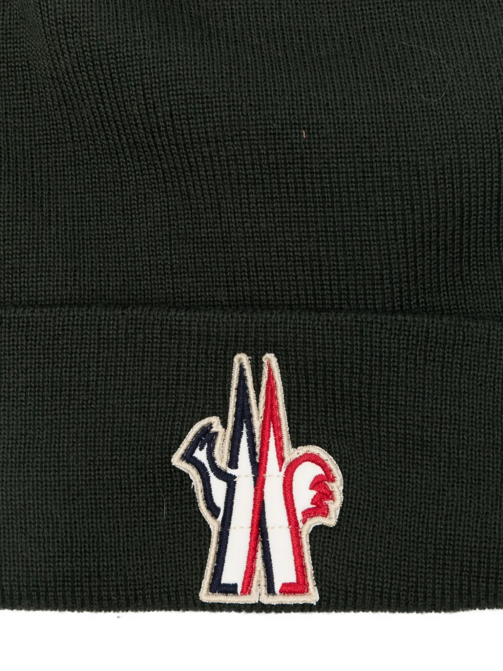 Moncler Grenoble printed beanie hat - Groen