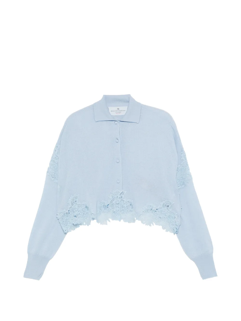 Ermanno Scervino lace-trim cardigan - Blau