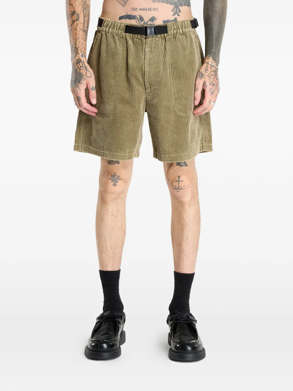 adidas corduroy belted shorts - Verde