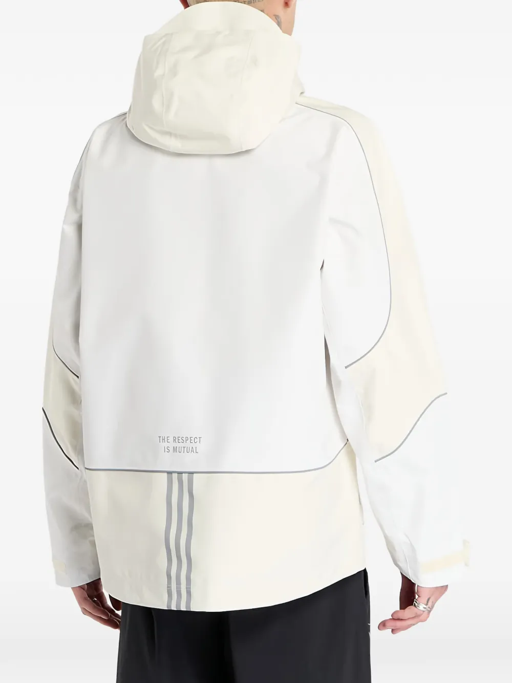 adidas By Consortium jack met capuchon en vlakken Beige
