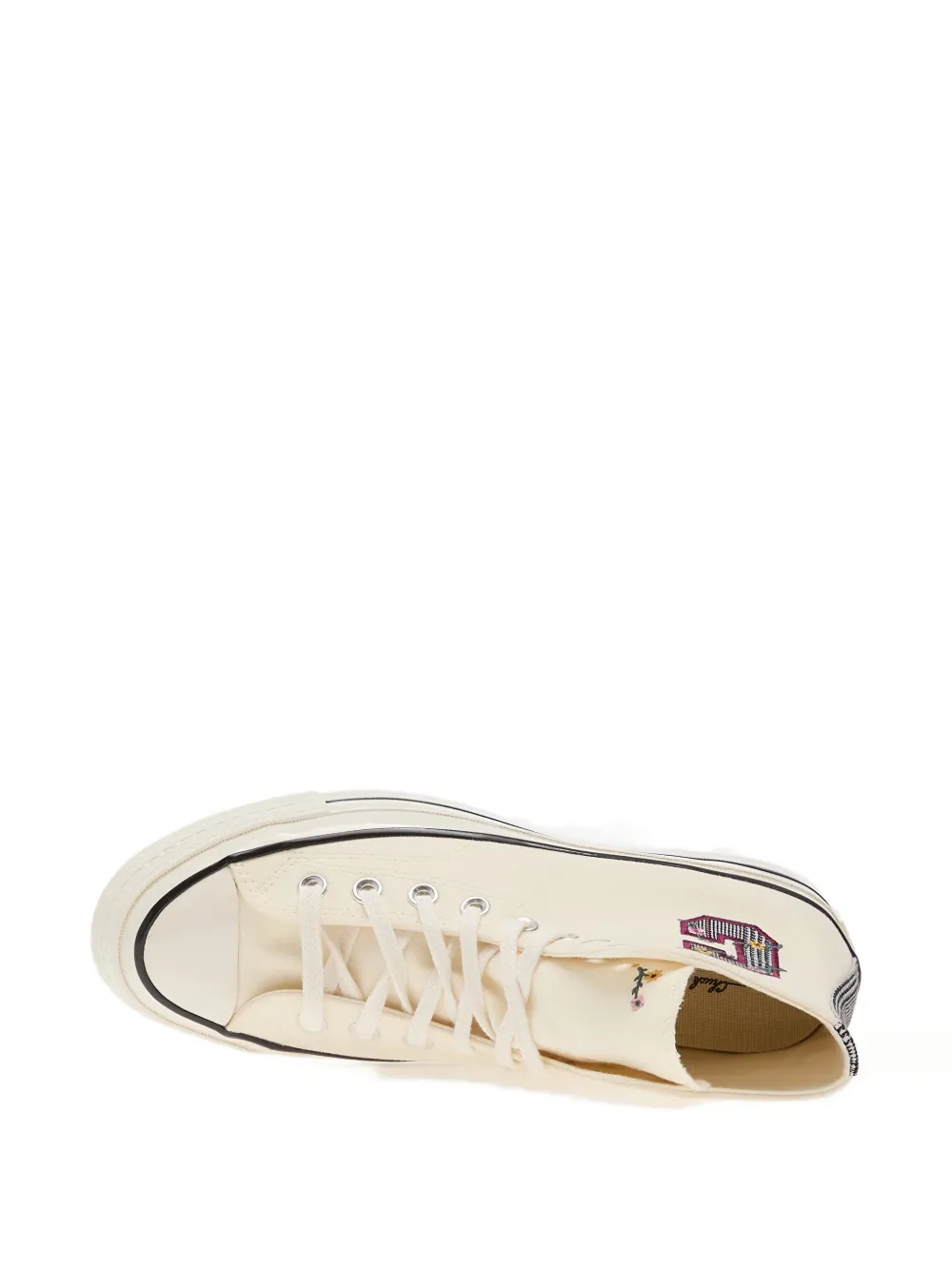 Converse Chuck 70 sneakers met geborduurde bloemen Beige