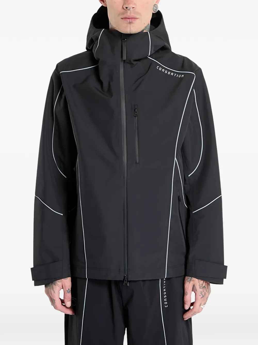 adidas x Consortium zip-fastening jacket - Schwarz