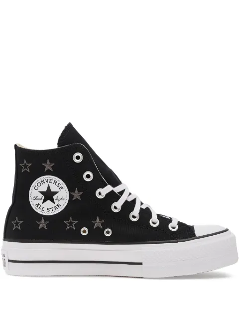 Converse Chuck Taylor sneakers med plateausål og stjerneudsmykning