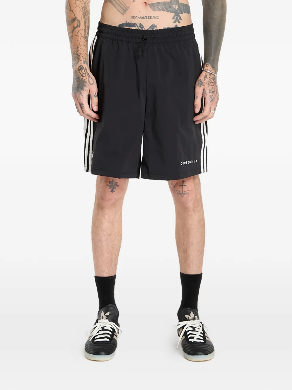 adidas By Consortium trainingsshorts met streepdetail Zwart
