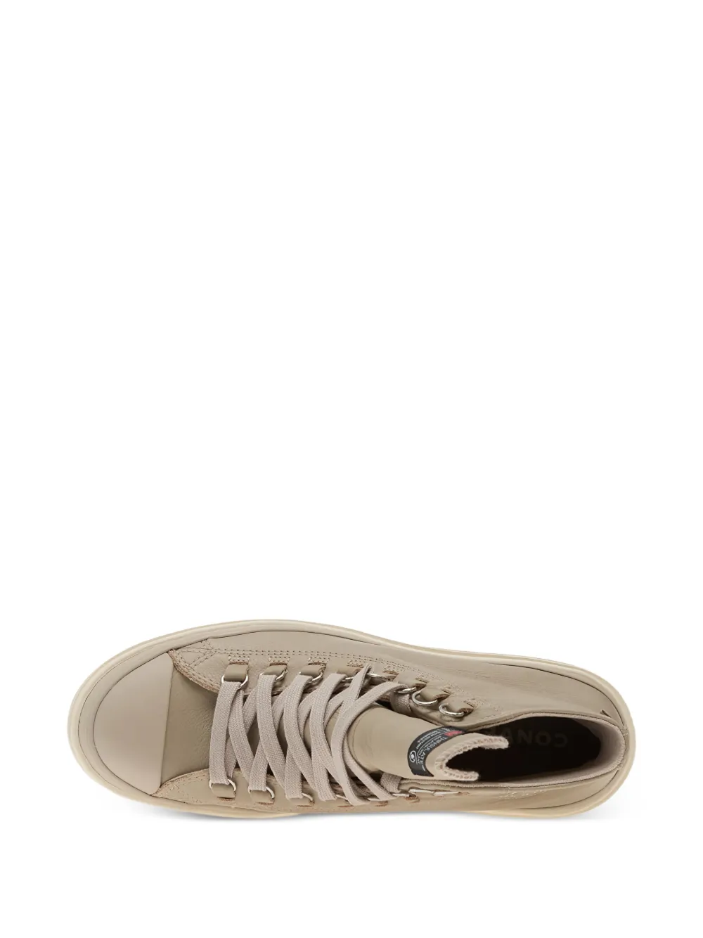 Converse Chuck Taylor All Star leren laarzen met plateauzool Beige