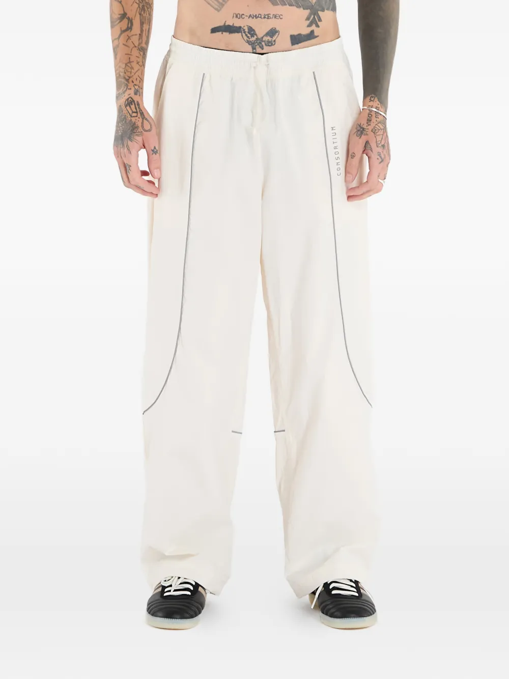 adidas x Consortium stripe-detail track pants - Toni neutri