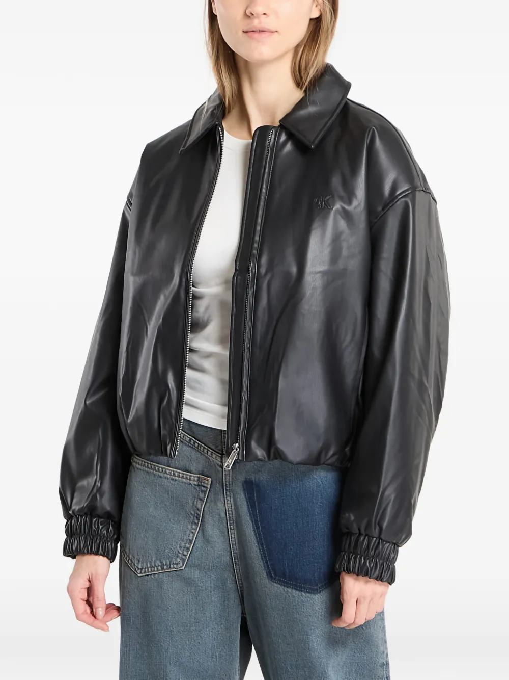 Calvin Klein faux leather jacket - Nero