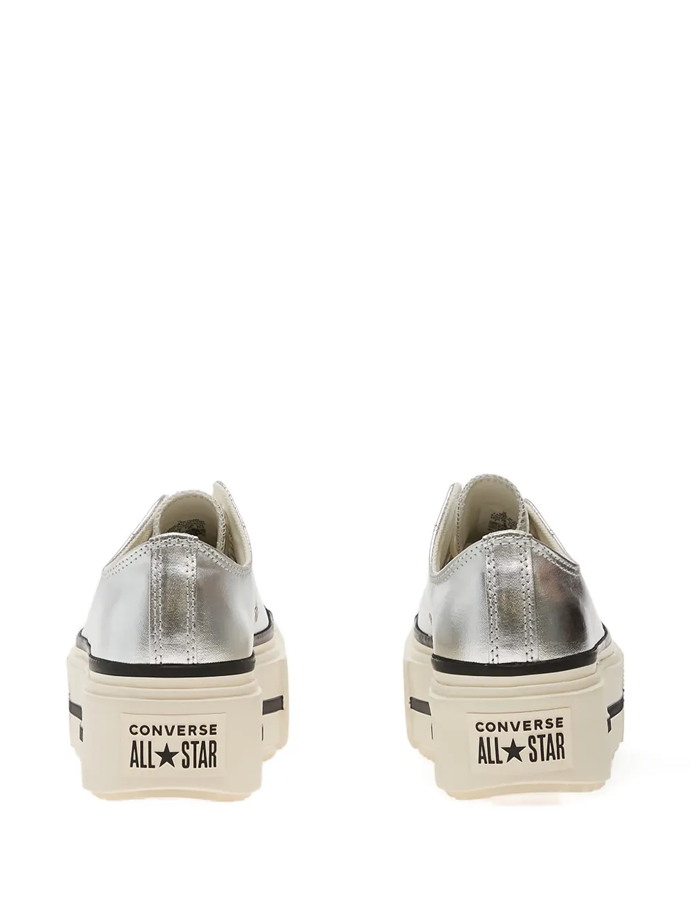 Converse Chuck Taylor All Star sneakers met plateauzool Zilver