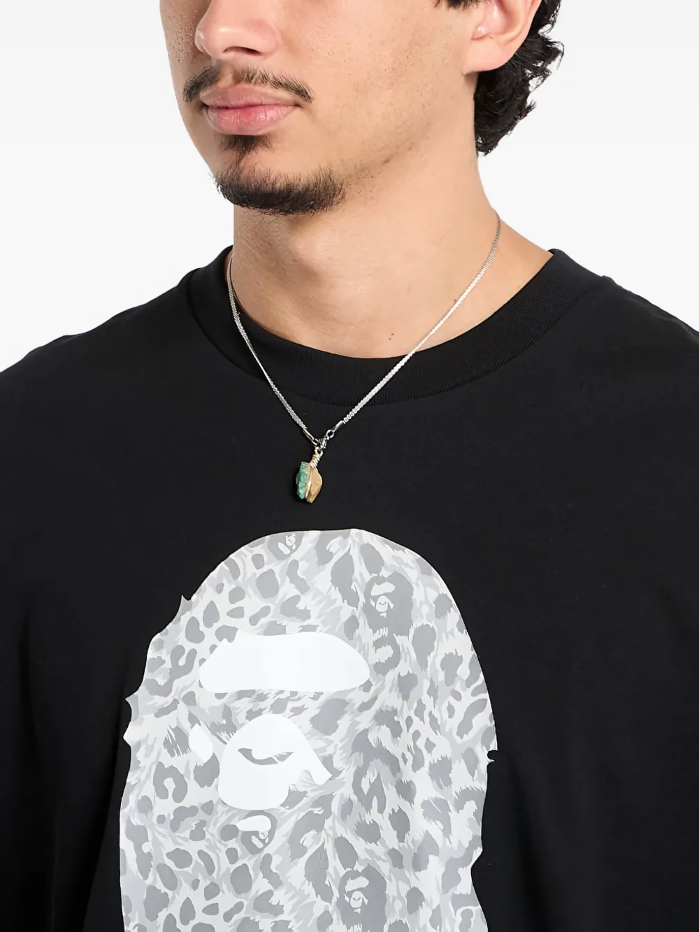 A BATHING APE T-shirt met print Zwart