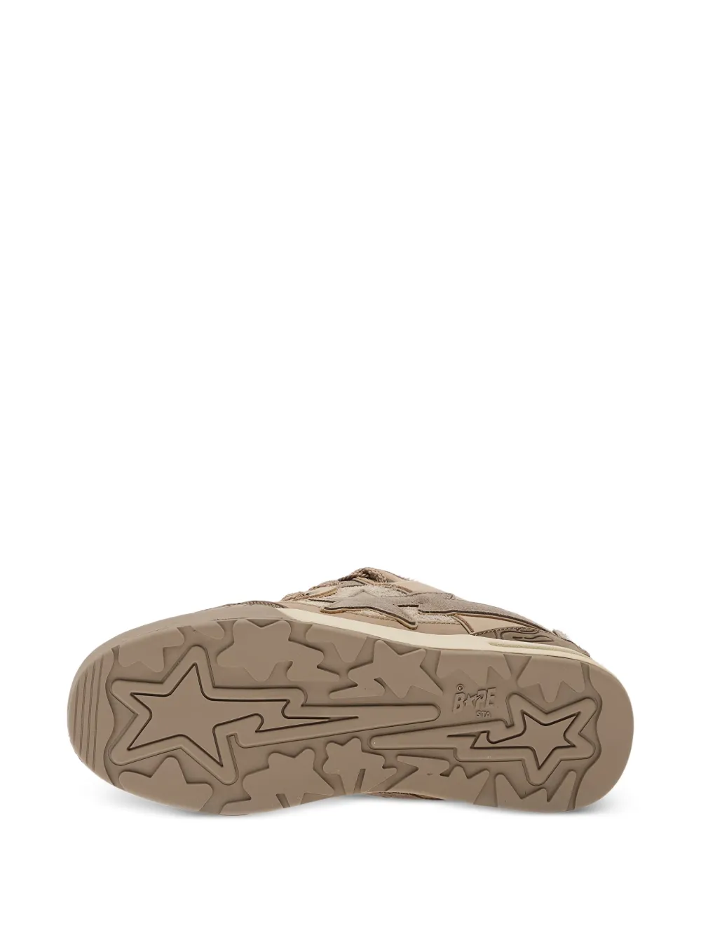 A BATHING APE Sneakers met ster-applicatie Beige