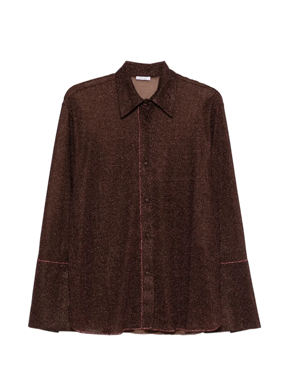 Oséree Lumière button trim shirt - Braun