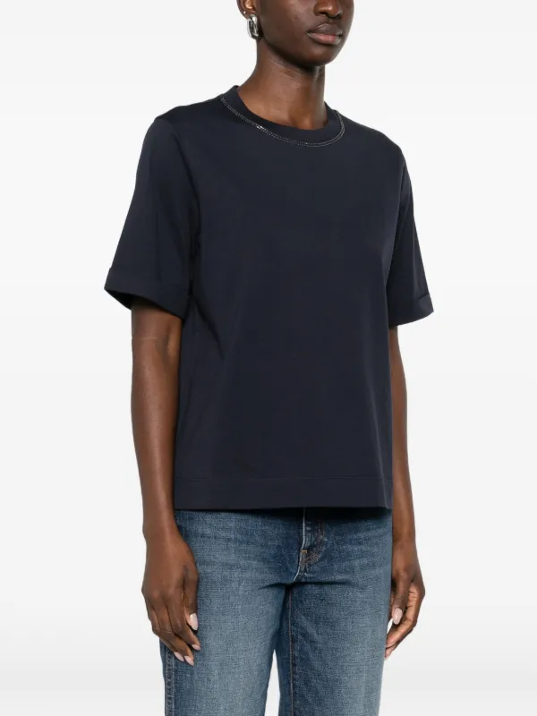 Brunello Cucinelli デコラティブ Tシャツ | ブラック | FARFETCH JP