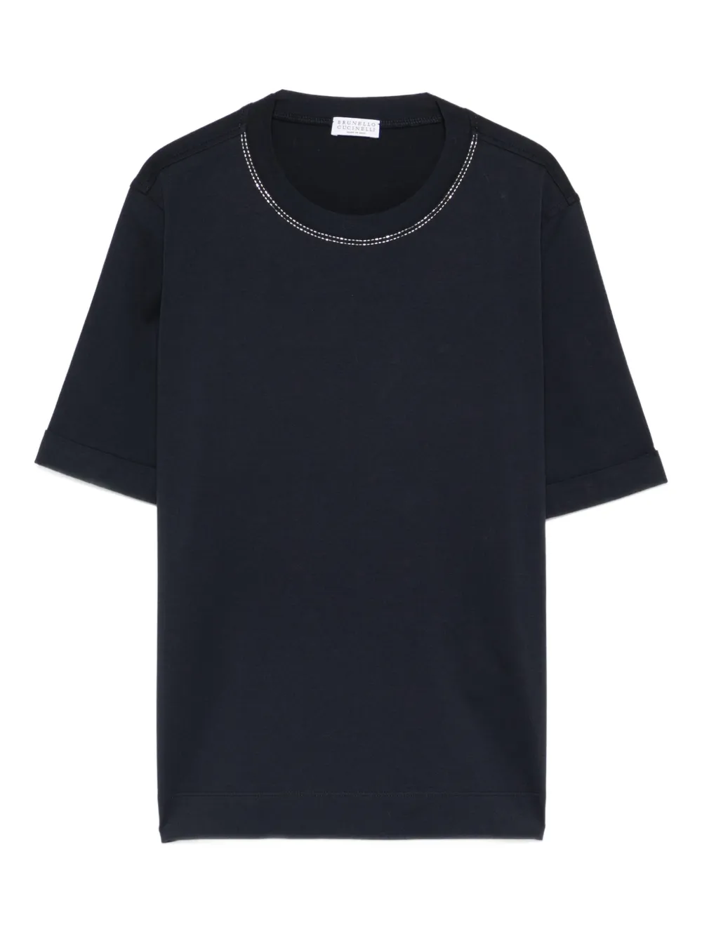 Brunello Cucinelli embellished round-neck T-shirt - Nero