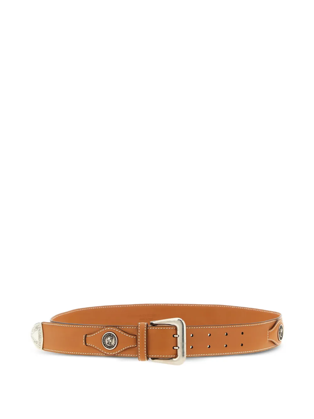 Ermanno Scervino metal-coin leather belt - Marrone