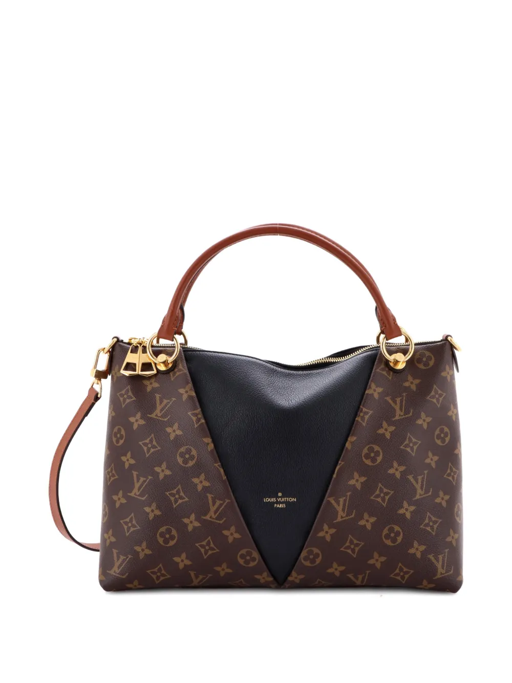 Louis Vuitton Pre-Owned V Tote Monogram Canvas and Leather MM shoulder bag - Nero