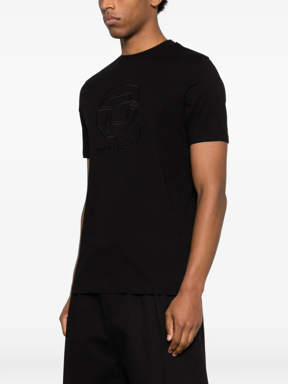 Karl Lagerfeld T-shirt met logopatroon Zwart