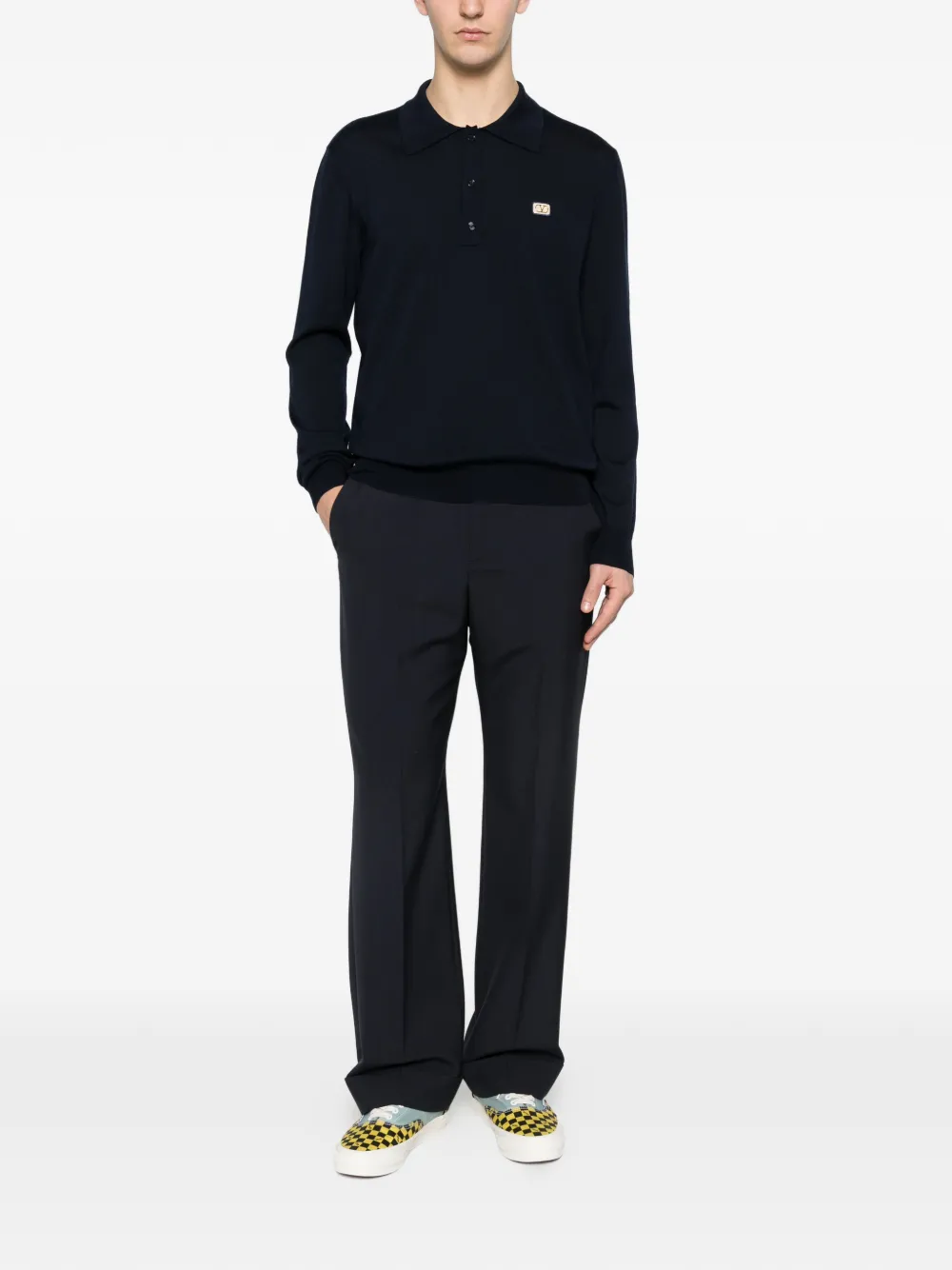 Valentino Garavani cuffed trousers - Blauw