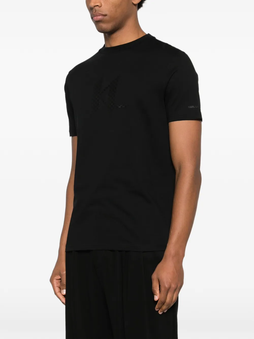 Karl Lagerfeld T-shirt met logopatroon Zwart
