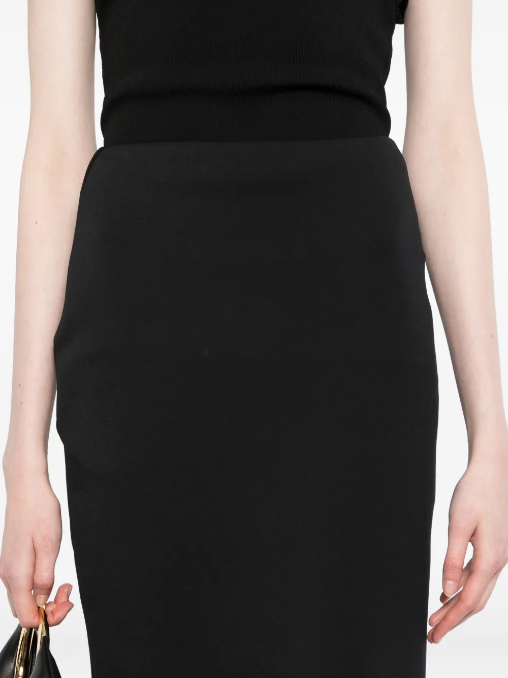 House Of Dagmar Stretch midi-rok Zwart