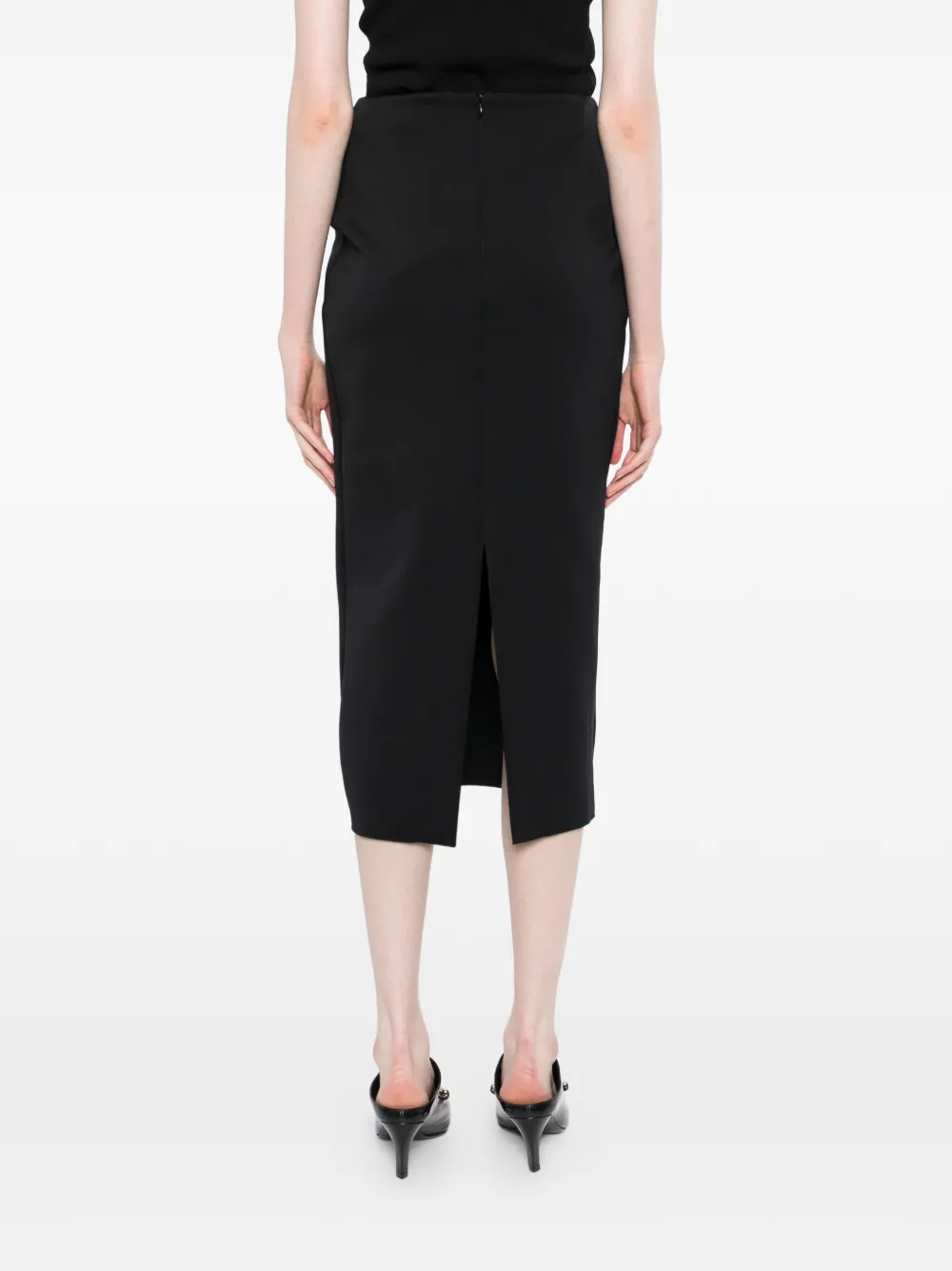 House Of Dagmar Stretch midi-rok Zwart