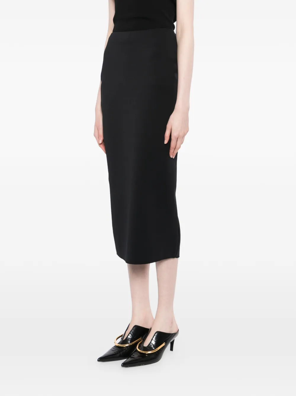 House Of Dagmar Stretch midi-rok Zwart