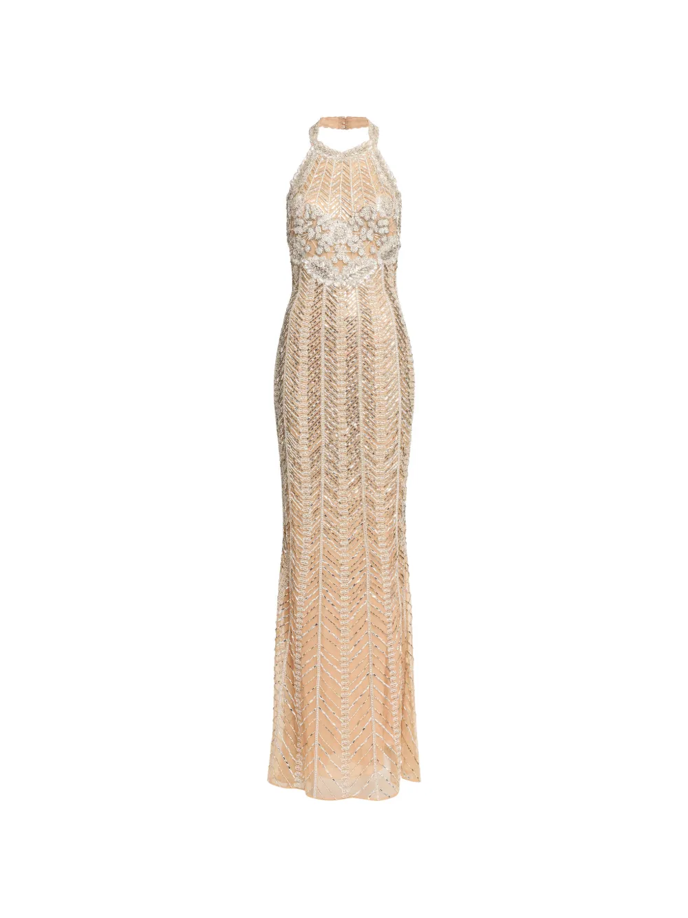 Elie Saab Besticktes Kleid - Nude