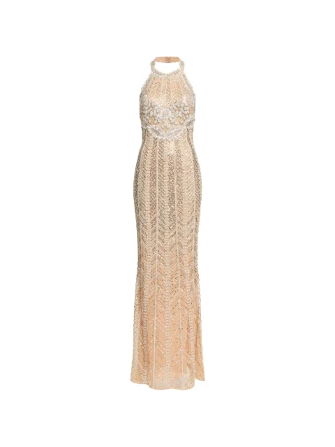 Elie Saab kort kjole med perlebroderi