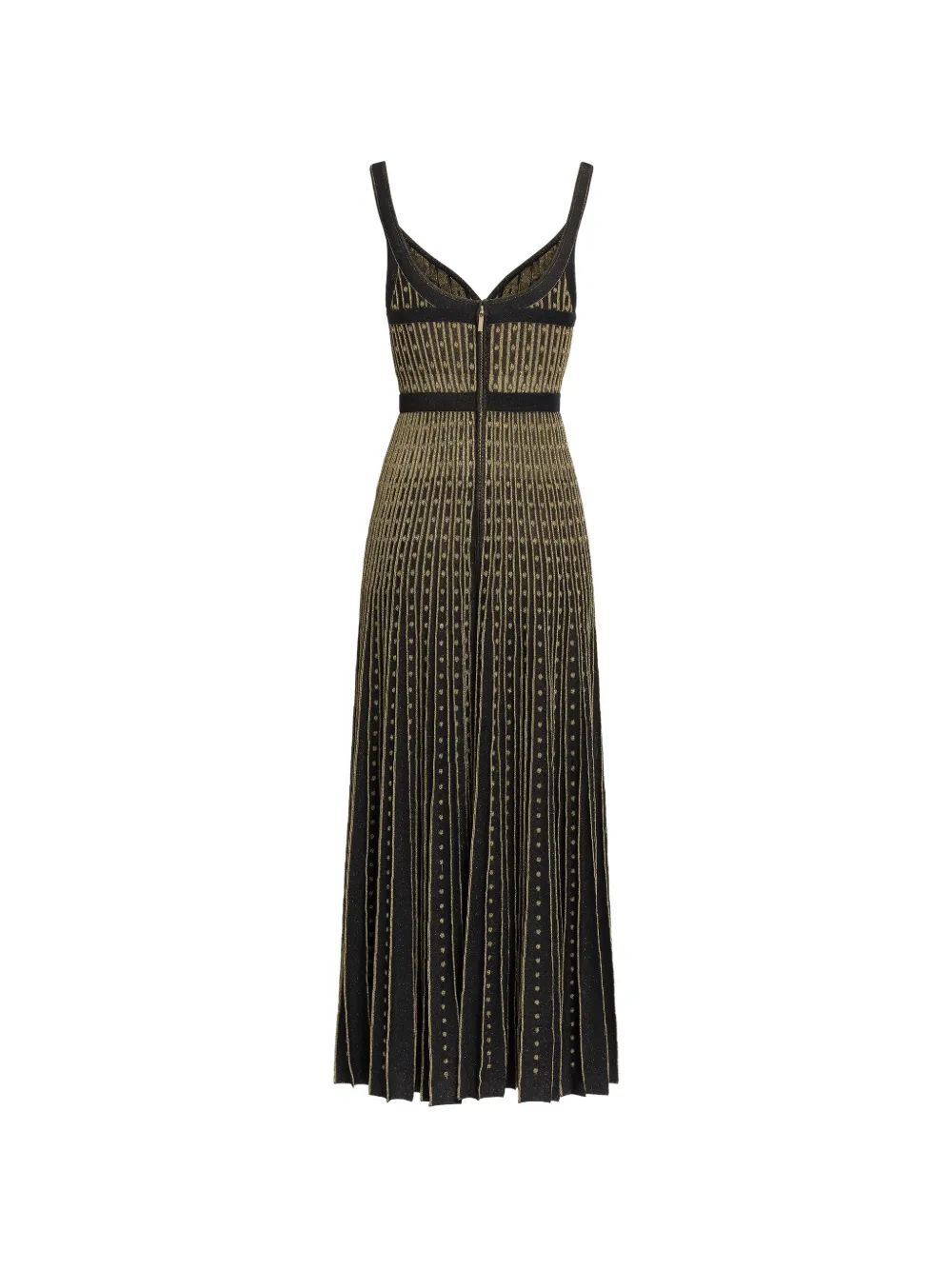 Elie Saab Midi-jurk met V-hals Zwart