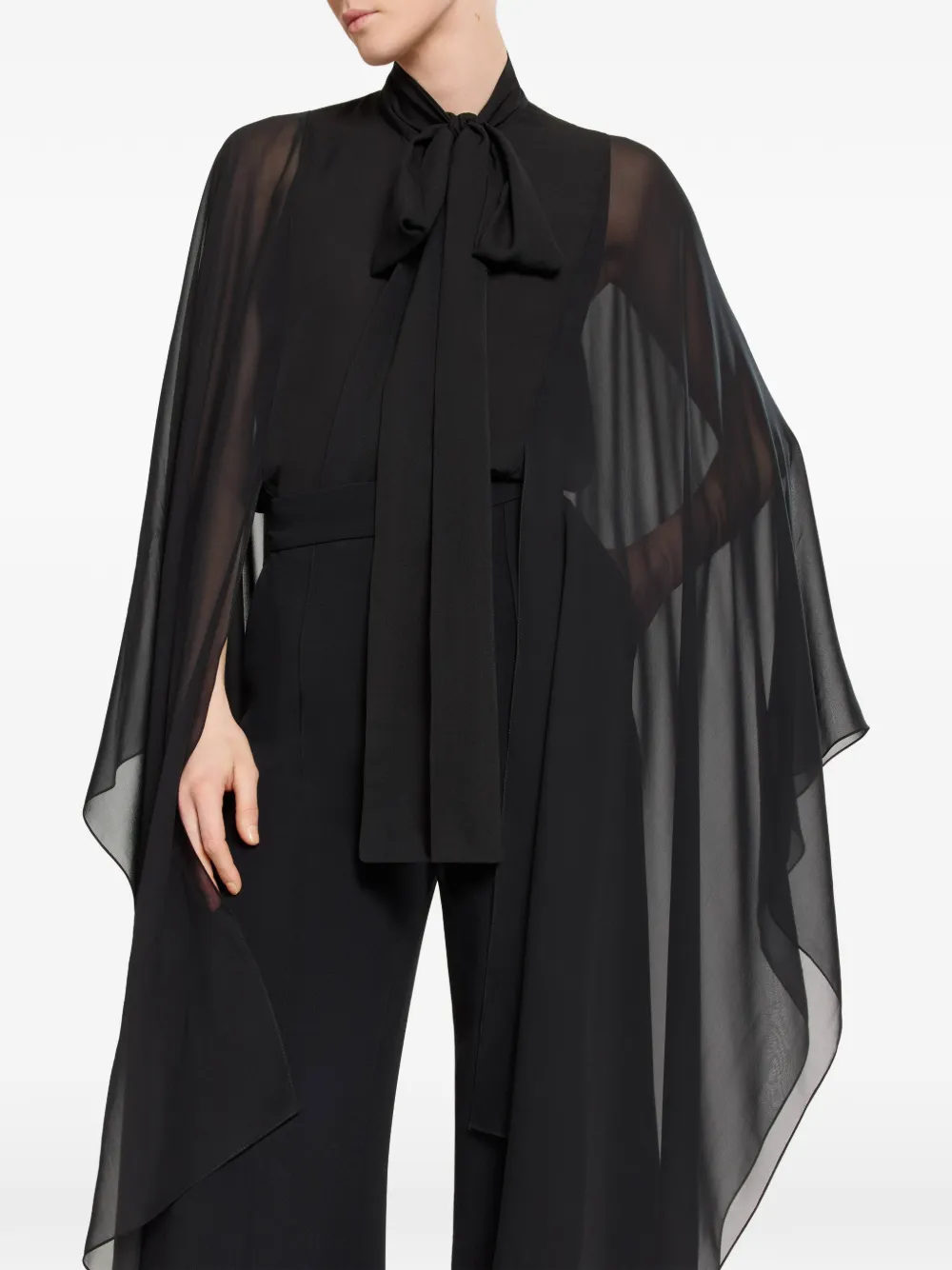 Elie Saab Blouse met strik Zwart