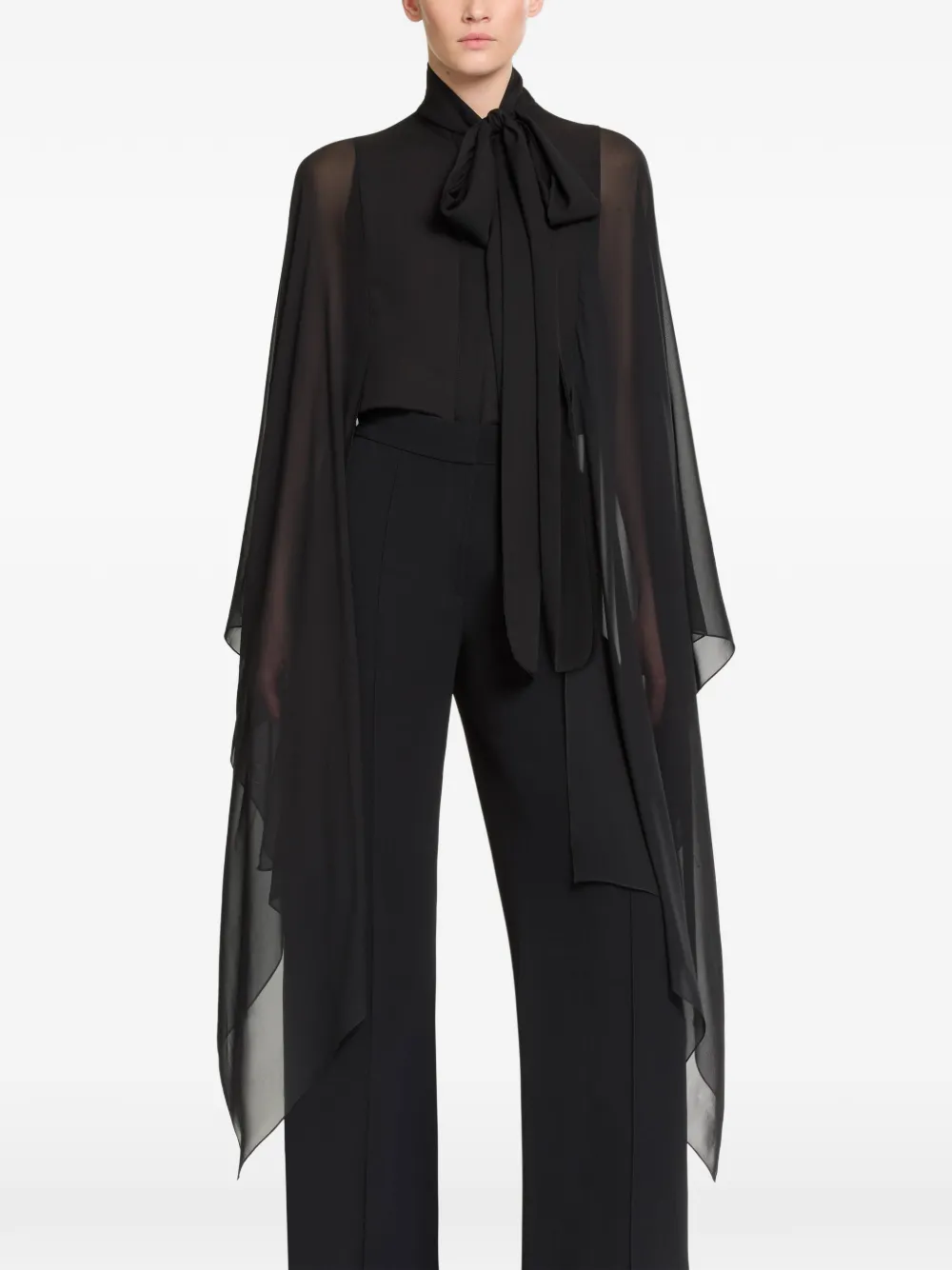  Elie Saab Bow-tie Shirt - Black 