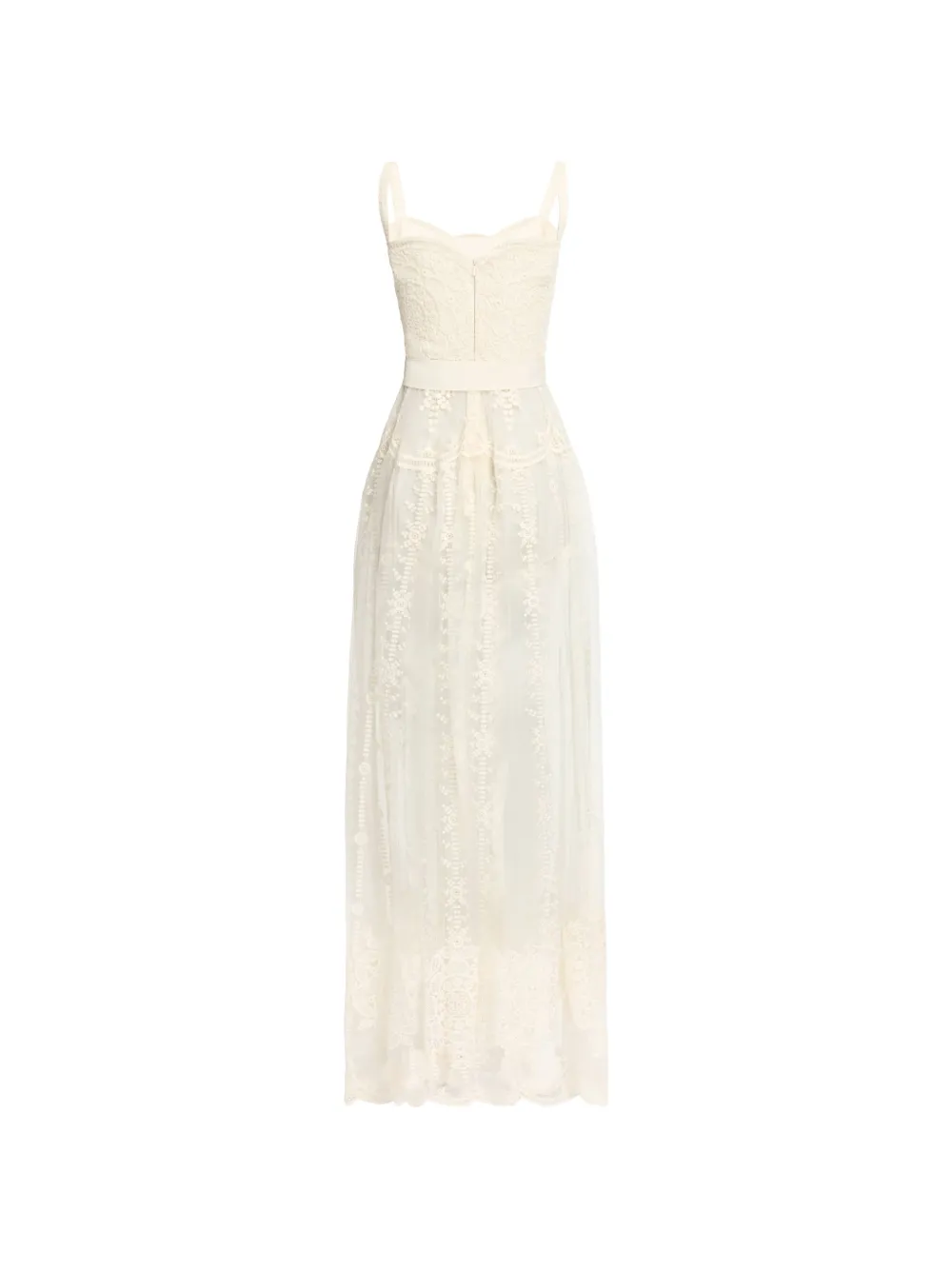 Elie Saab Strapless maxi-jurk Beige